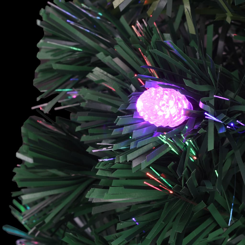 Albero di Natale Preilluminato con Supporto e LED 120 cm Fibra Ottica