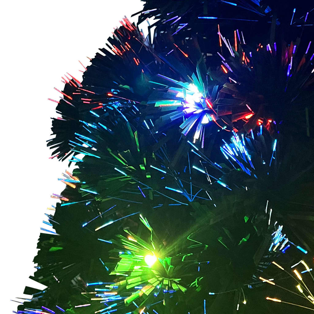Albero di Natale Preilluminato con Supporto e LED 120 cm Fibra Ottica