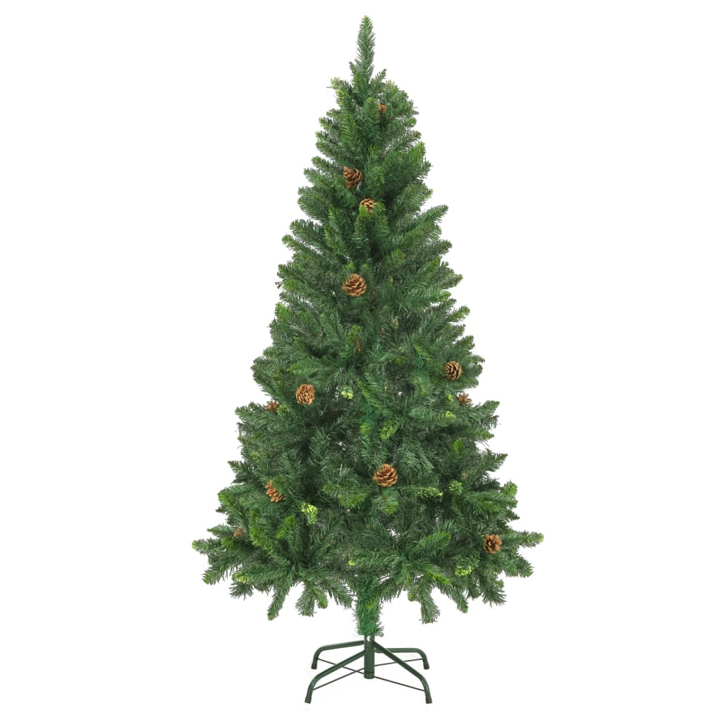 Albero di Natale Artificiale con Pigne Verde 150 cm