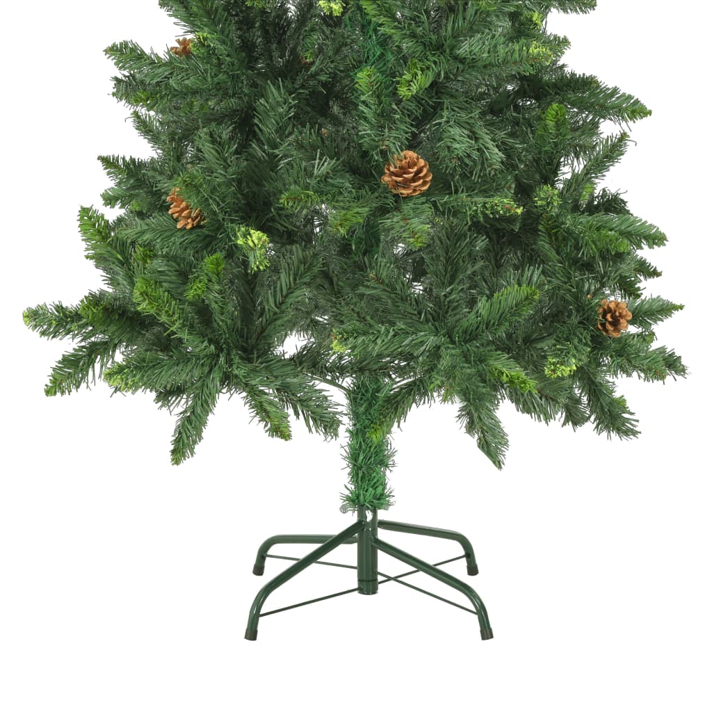 Albero di Natale Artificiale con Pigne Verde 150 cm