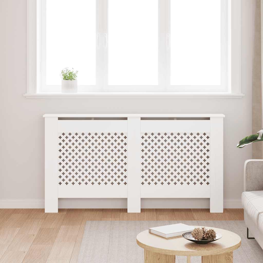 Copertura per Radiatore Bianca 152x19x81,5 cm in MDF