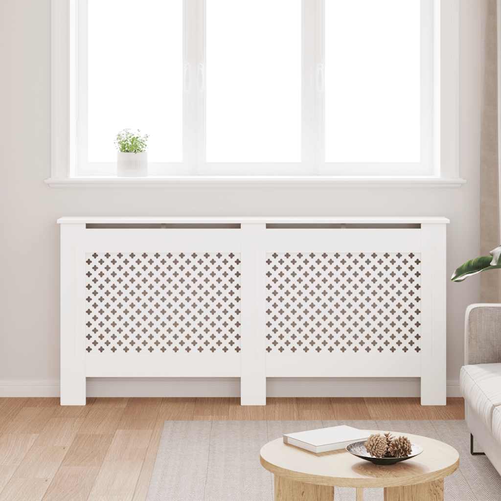 Copertura per Radiatore Bianca 172x19x81,5 cm in MDF
