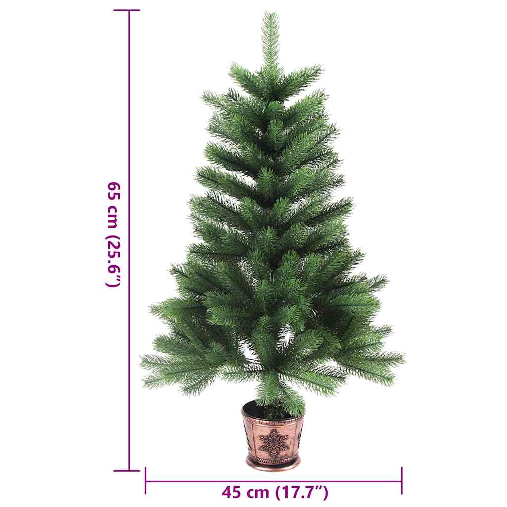 Albero di Natale Artificiale Realistico con Punte 65 cm Verde