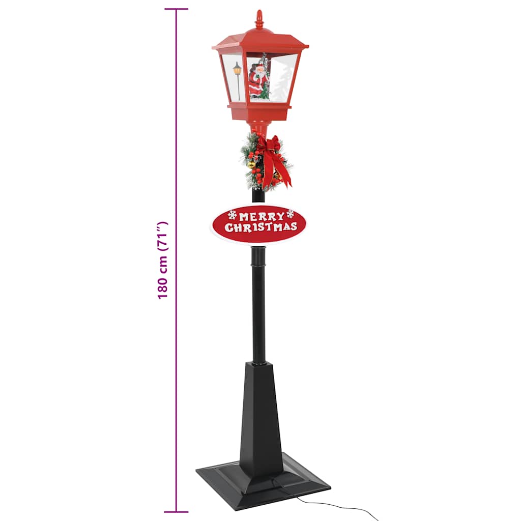 Lampione di Natale con Babbo Natale 180 cm LED