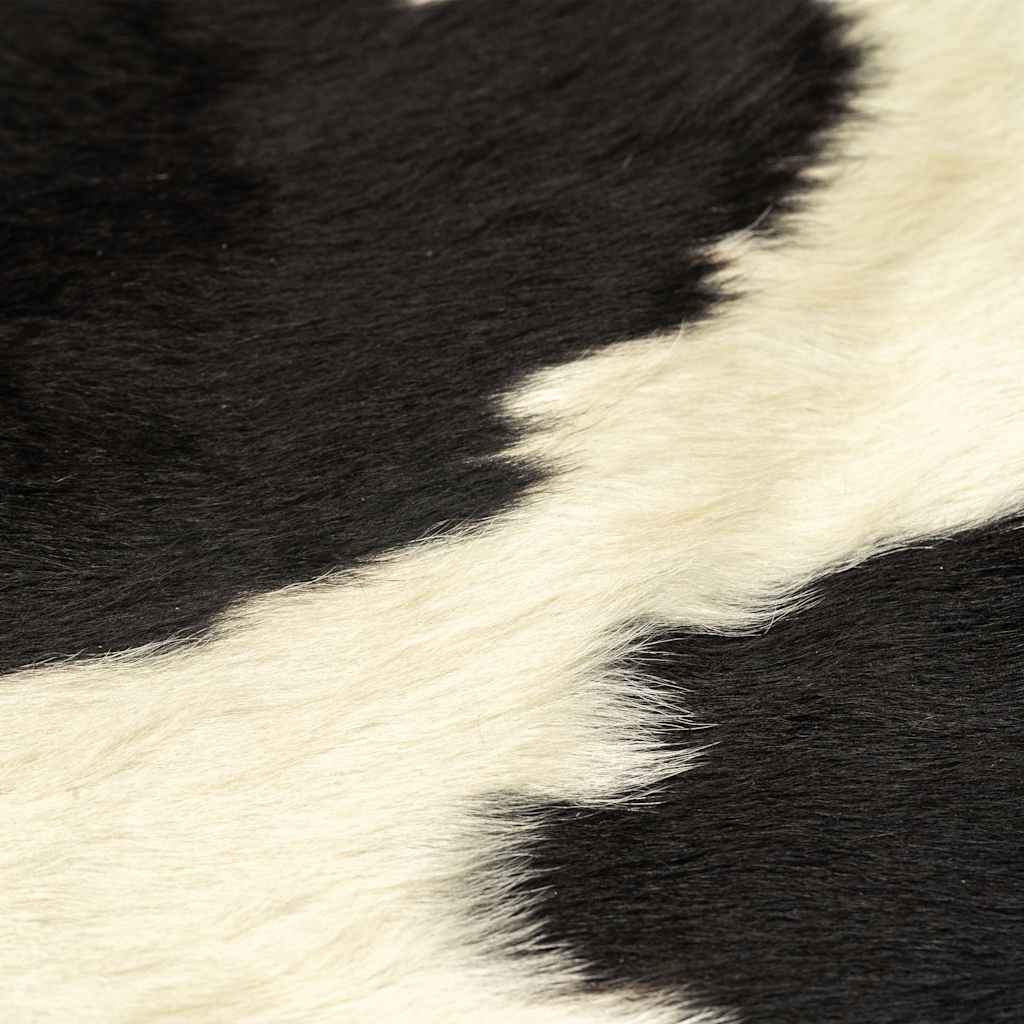 Tappeto in Vera Pelle Bovina Bianco e Nero 150x170 cm