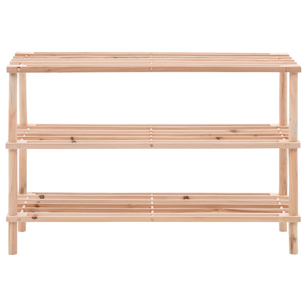 Scarpiera a 3 Livelli in Legno Massello di Abete