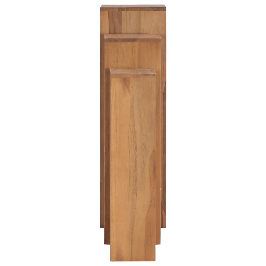 Set di Piedistalli per Piante 3 pz in Legno Massello di Teak