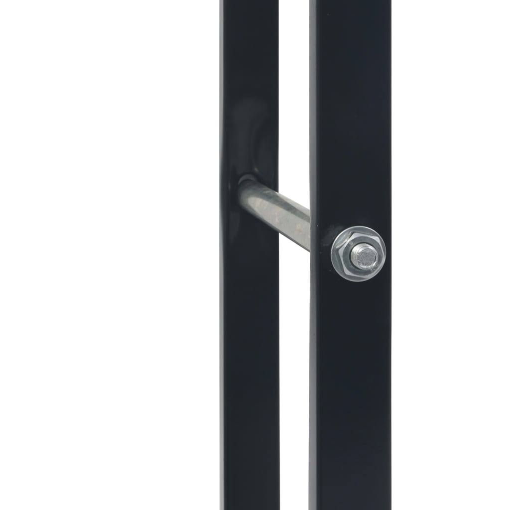 Rastrelliera per Legna da Ardere Nera 80x25x100 cm in Acciaio