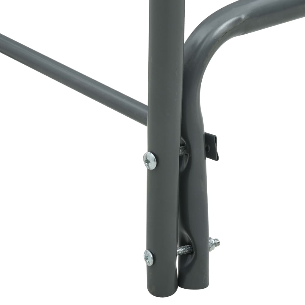 Rastrelliera per Legna da Ardere Antracite 360x35x120cm Acciaio