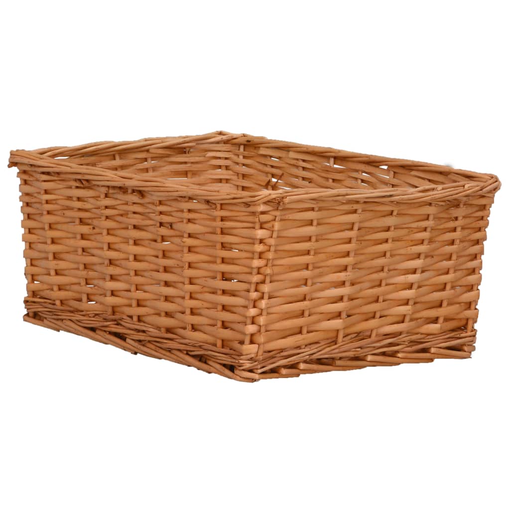 Set Cestini Impilabili 4 pz Marroni in Salice