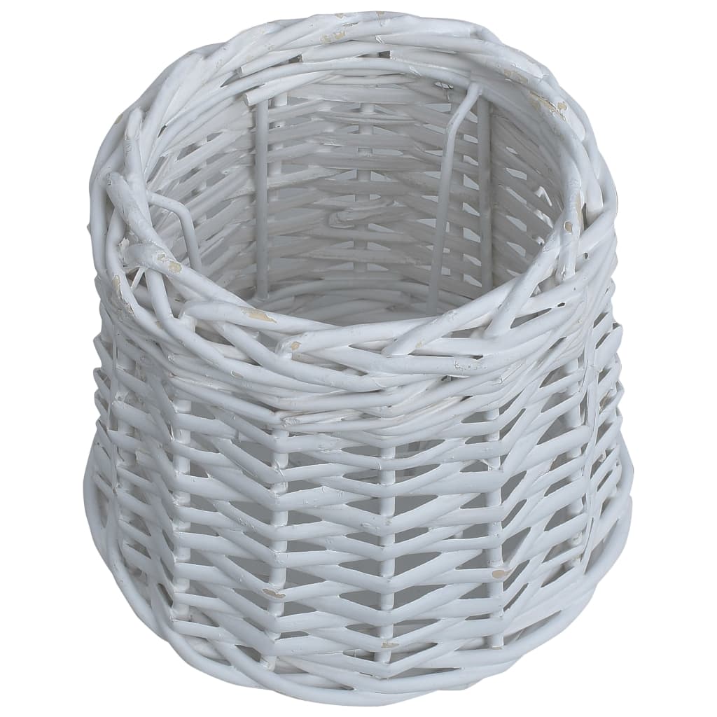 Paralume in Vimini 25x17 cm Bianco
