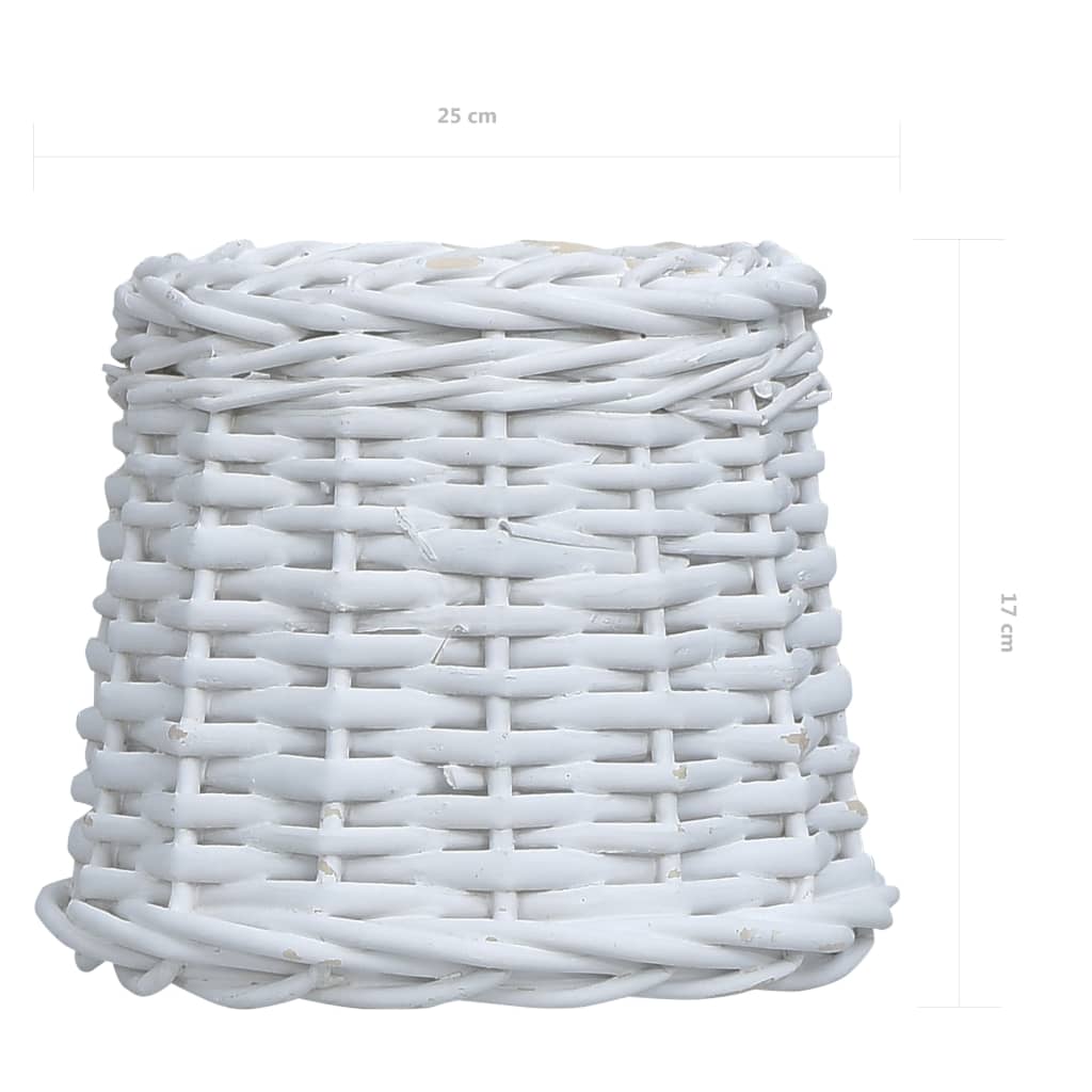 Paralume in Vimini 25x17 cm Bianco