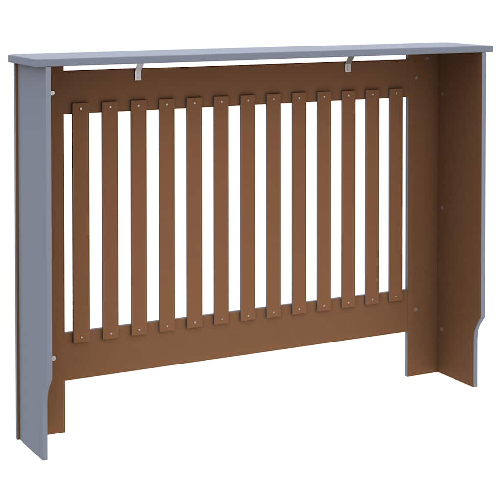 Copertura per Radiatore Grigio 112x19x81,5 cm in Legno Multistrato