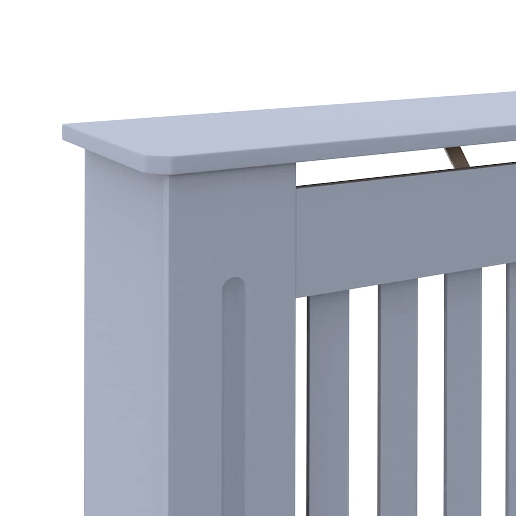 Copertura per Radiatore Grigio 112x19x81,5 cm in Legno Multistrato