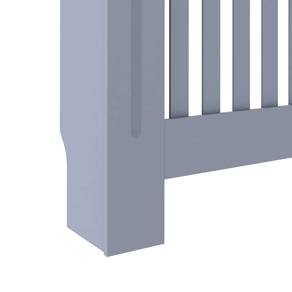 Copertura per Radiatore Grigio 112x19x81,5 cm in Legno Multistrato