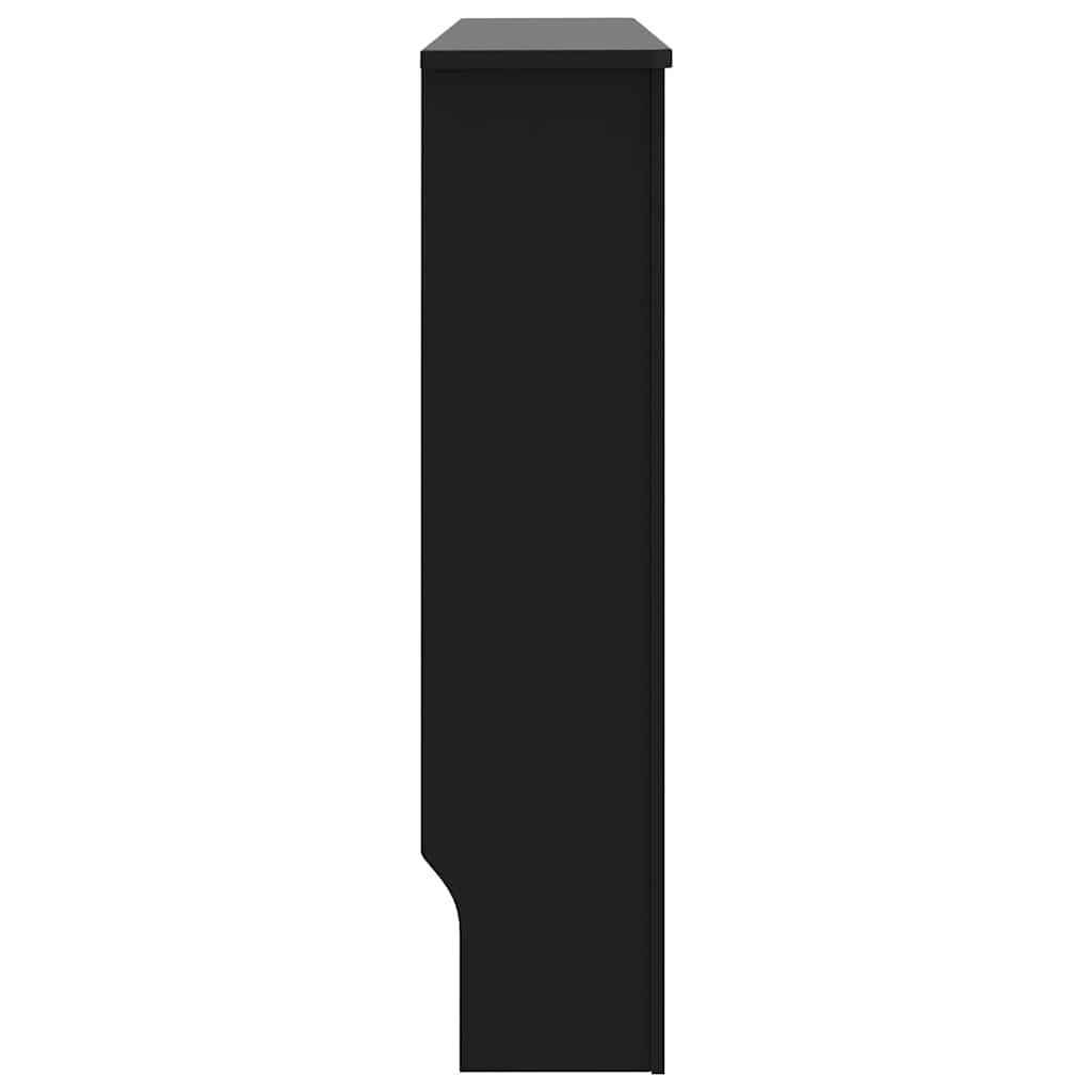 Copertura per Radiatore Nera 112x19x81,5 cm in Legno Multistrato