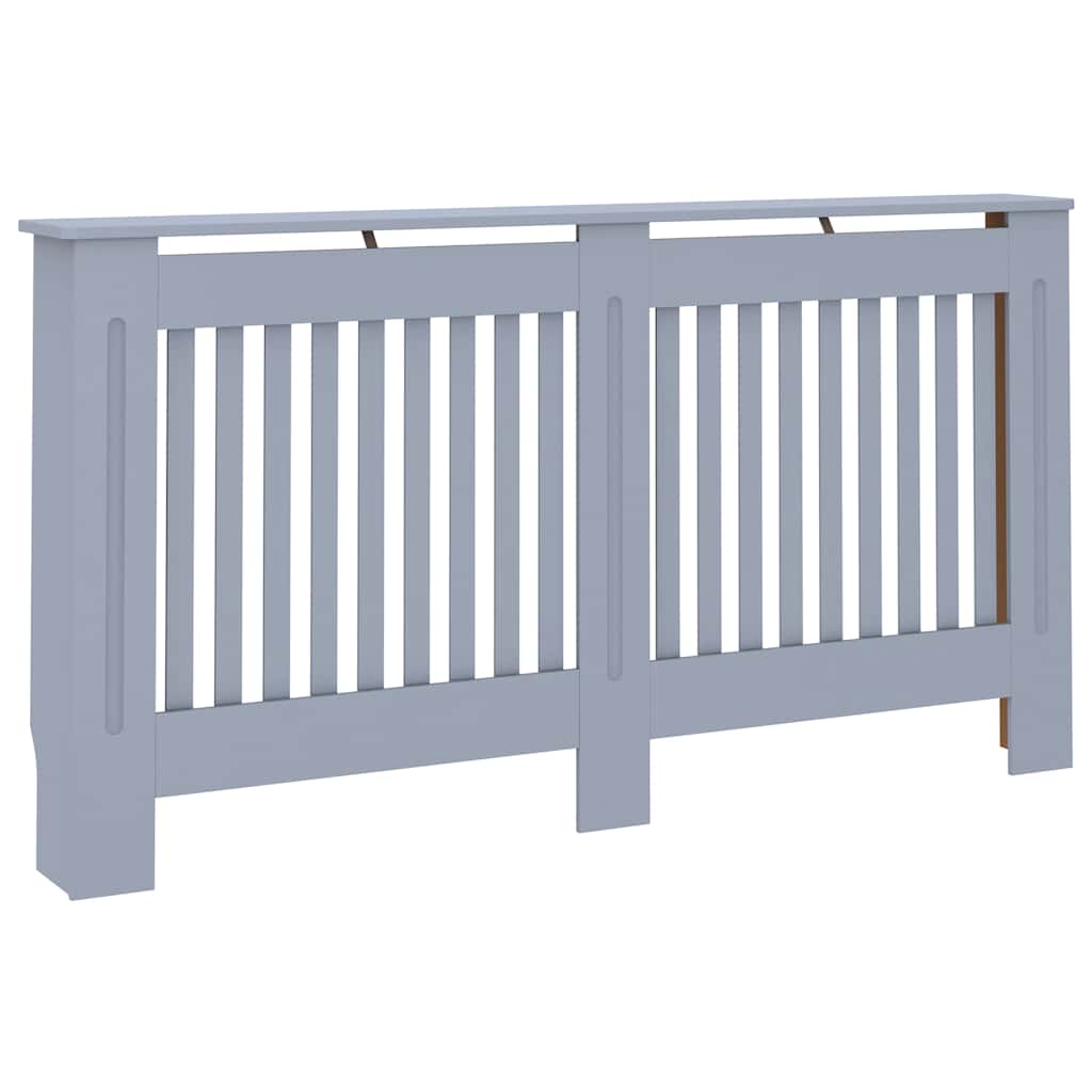 Copertura per Radiatore Antracite 152x19x81,5 cm in Legno Multistrato