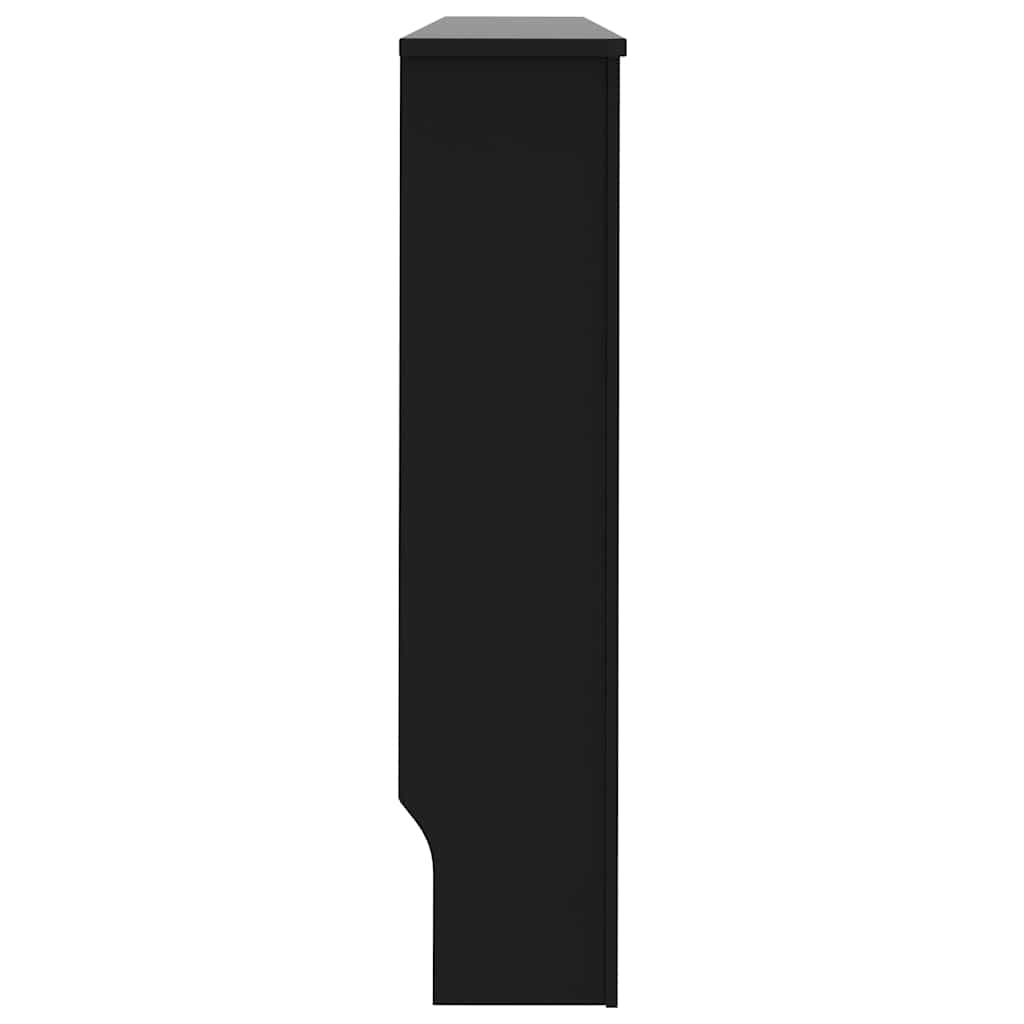 Copertura per Radiatore Nera 152x19x81,5 cm in Legno Multistrato