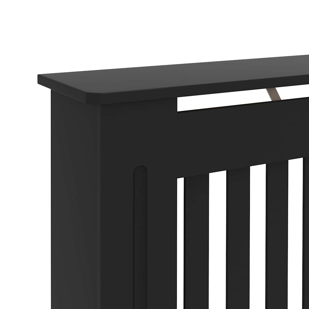 Copertura per Radiatore Nera 172x19x81,5 cm in Legno Multistrato