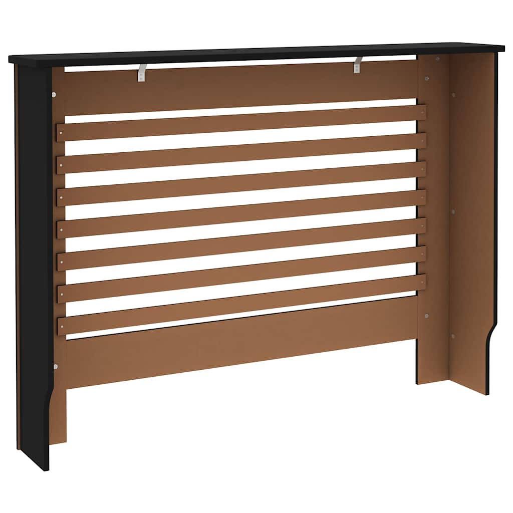 Copertura per Radiatore Nera 112x19x81,5 cm in MDF