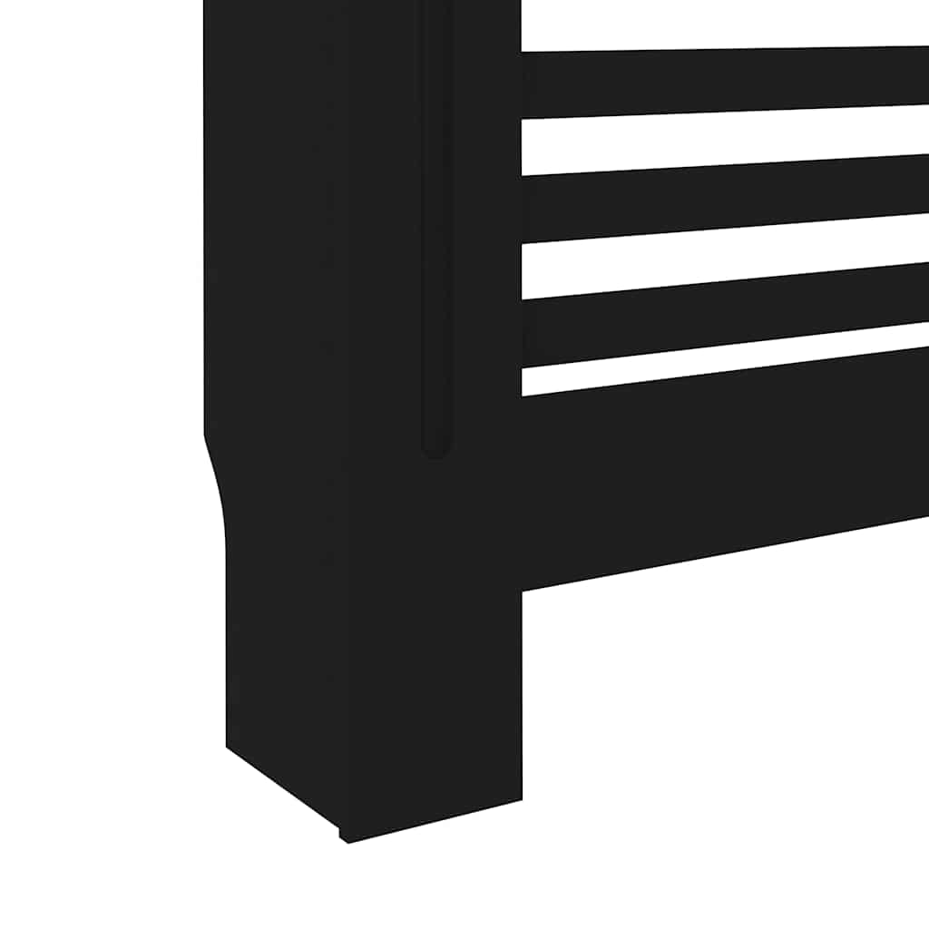 Copertura per Radiatore Nera 112x19x81,5 cm in MDF