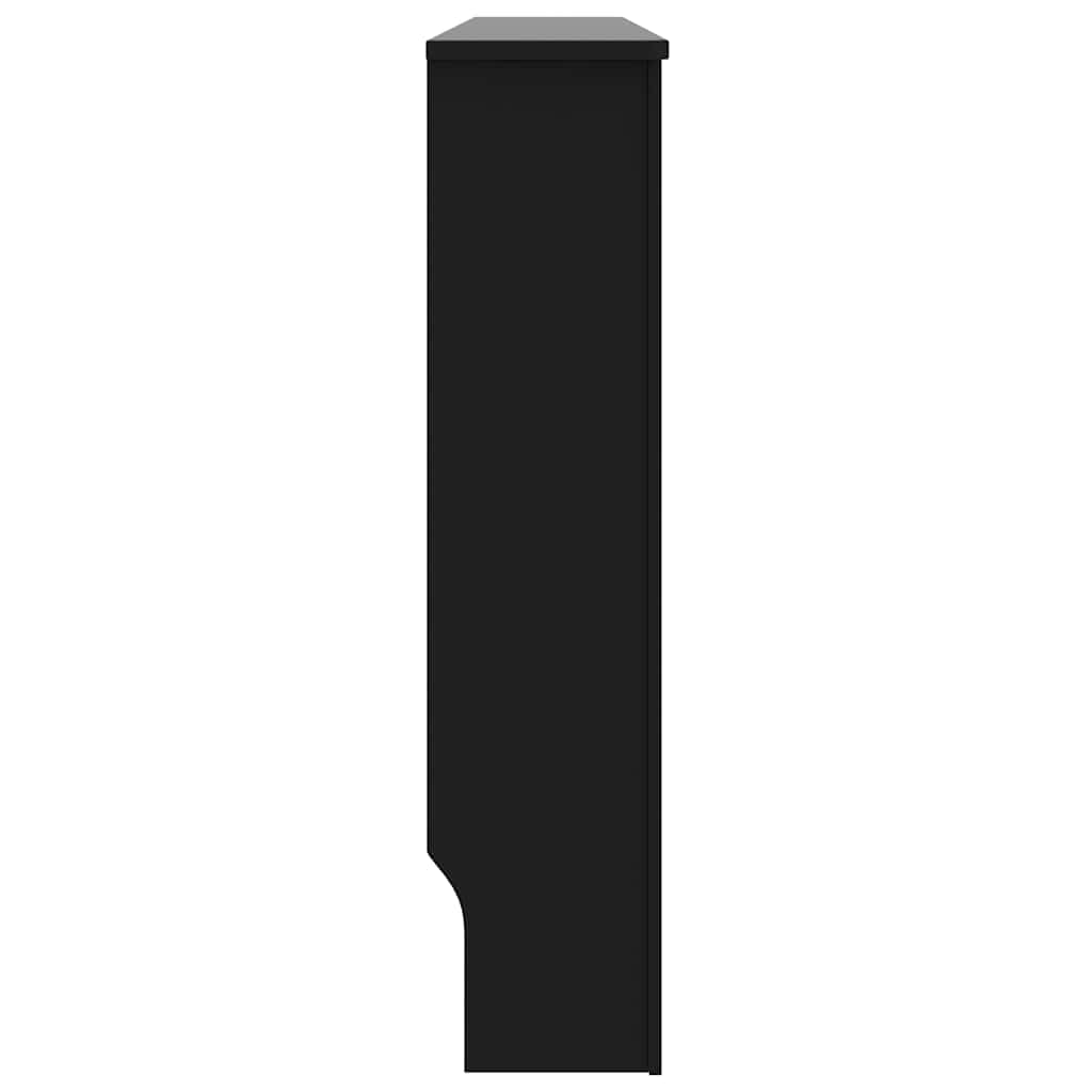 Copertura per Radiatore Nera 152x19x81,5 cm in MDF