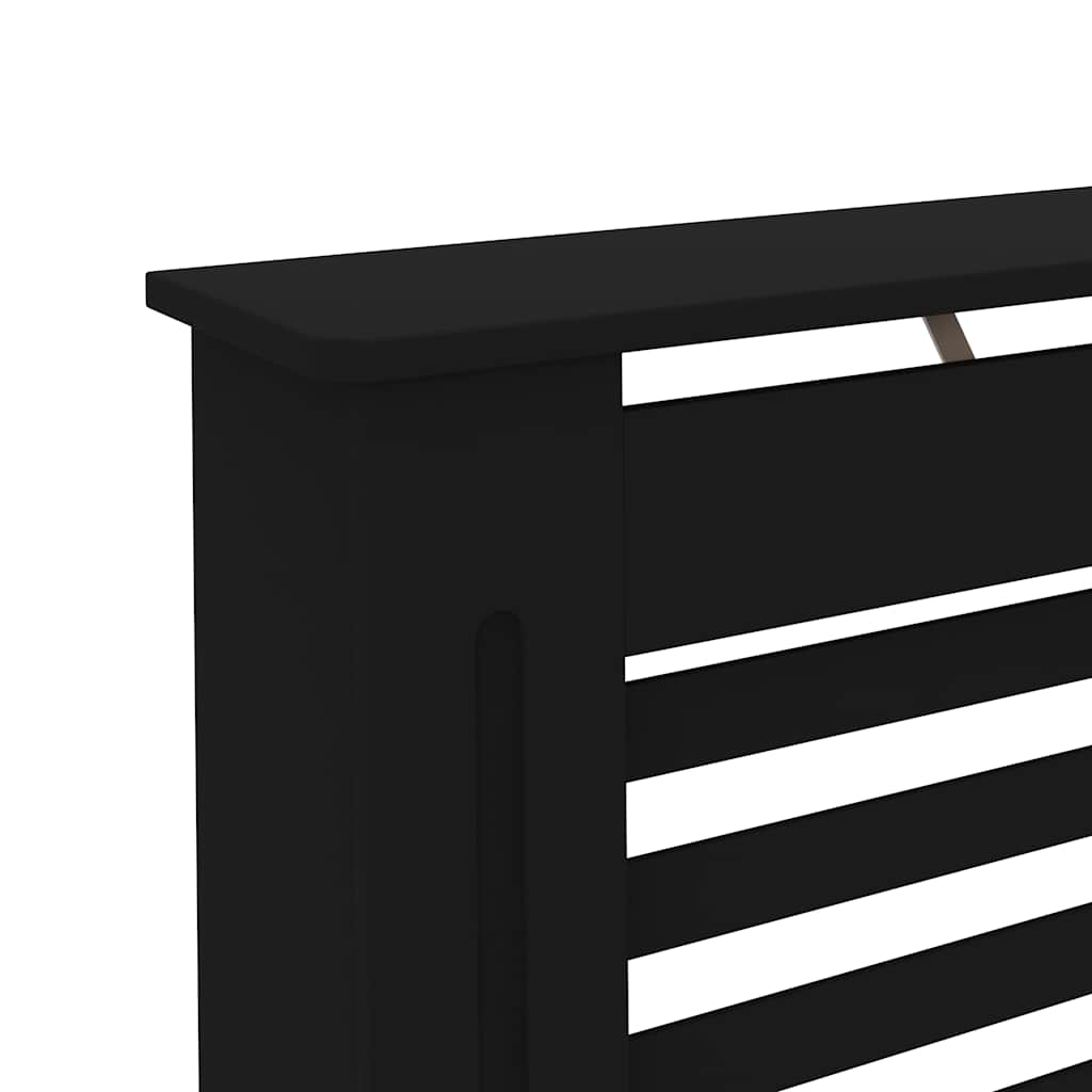 Copertura per Radiatore Nera 152x19x81,5 cm in MDF