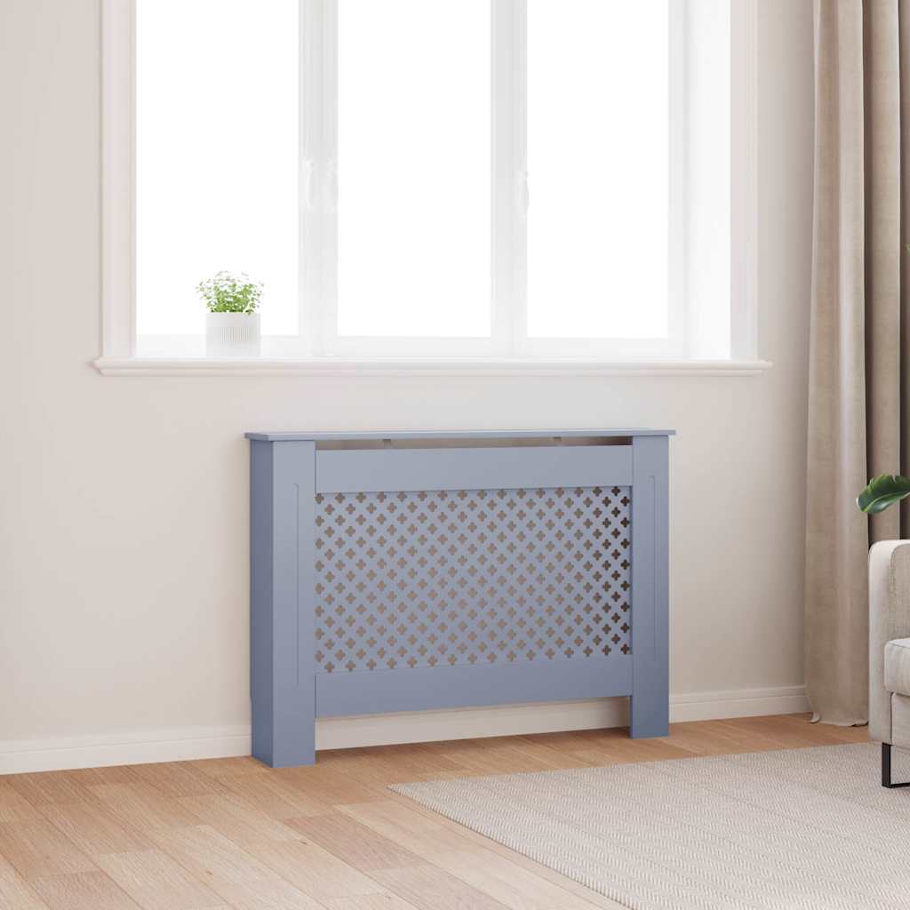 Copertura per Radiatore Antracite 112x19x81 cm in MDF