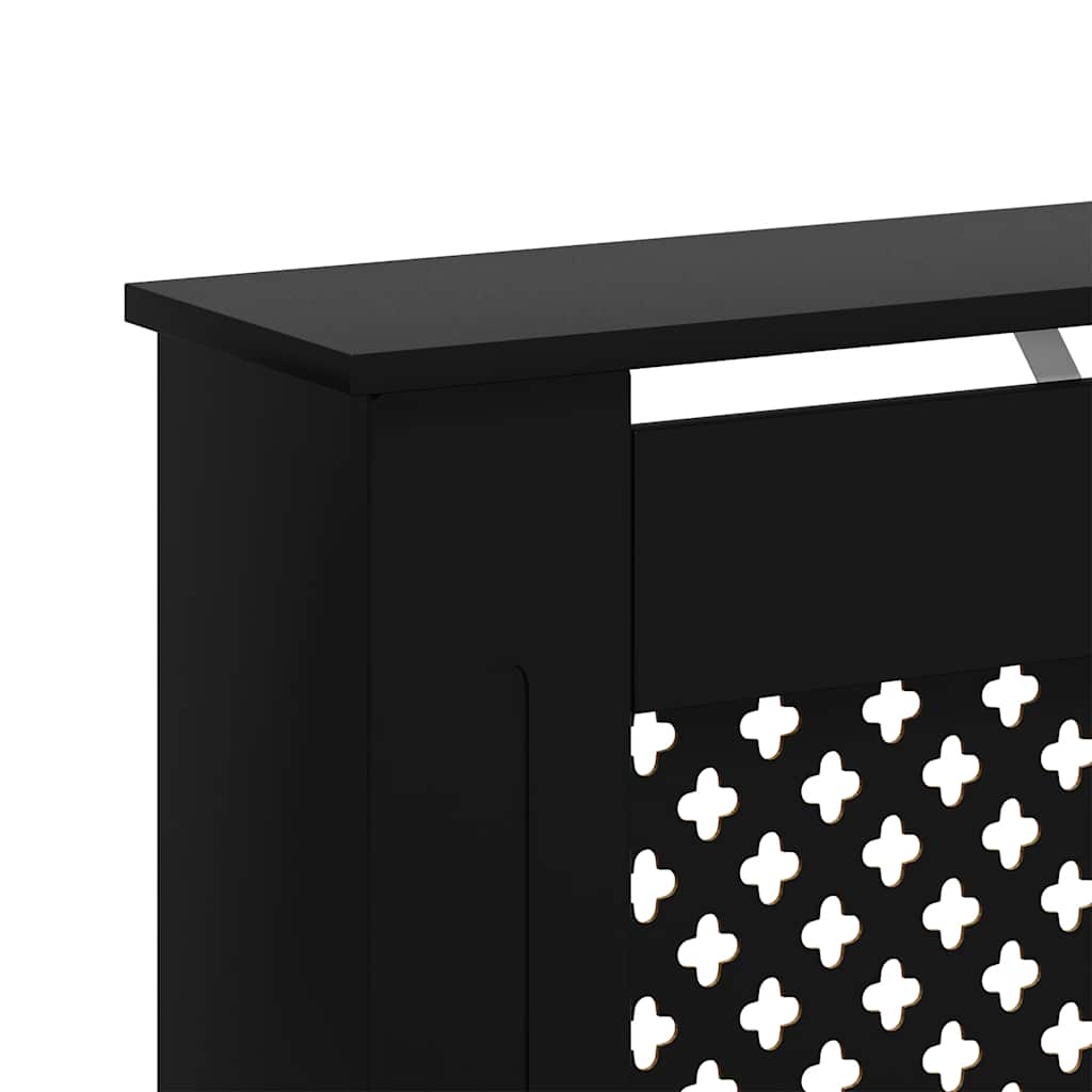 Copertura per Radiatore Nera 112x19x81,5 cm in MDF