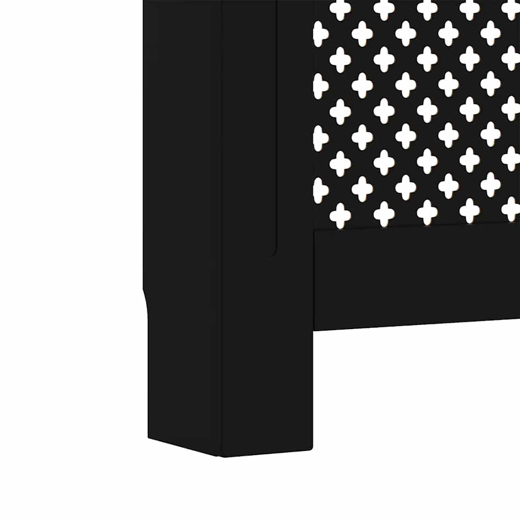 Copertura per Radiatore Nera 112x19x81,5 cm in MDF