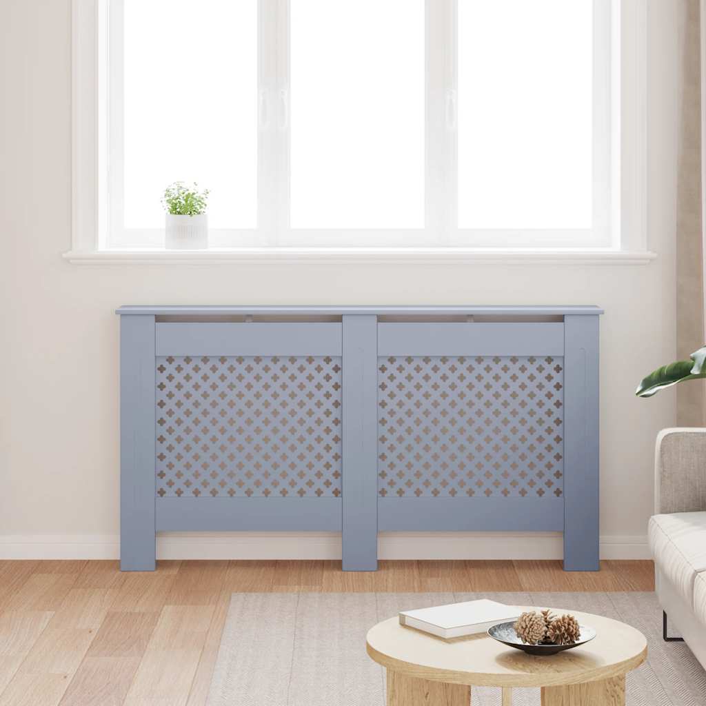 Copertura per Radiatore Antracite 152x19x81 cm in MDF