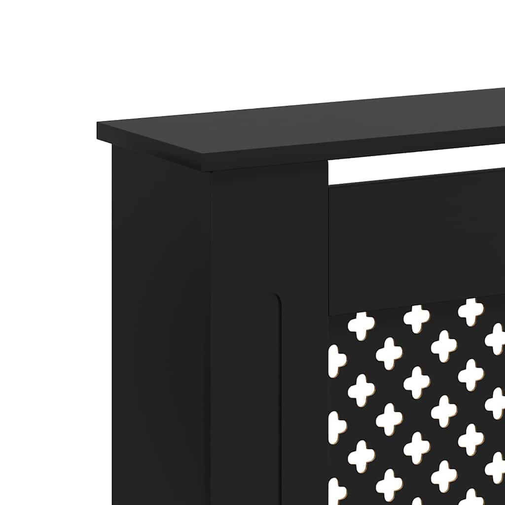 Copertura per Radiatore Nera 152x19x81,5 cm in MDF