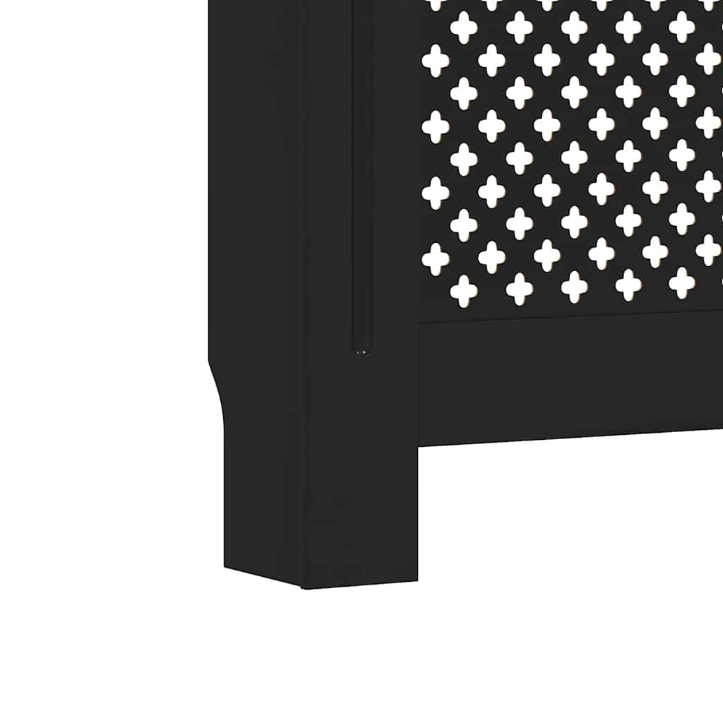 Copertura per Radiatore Nera 152x19x81,5 cm in MDF