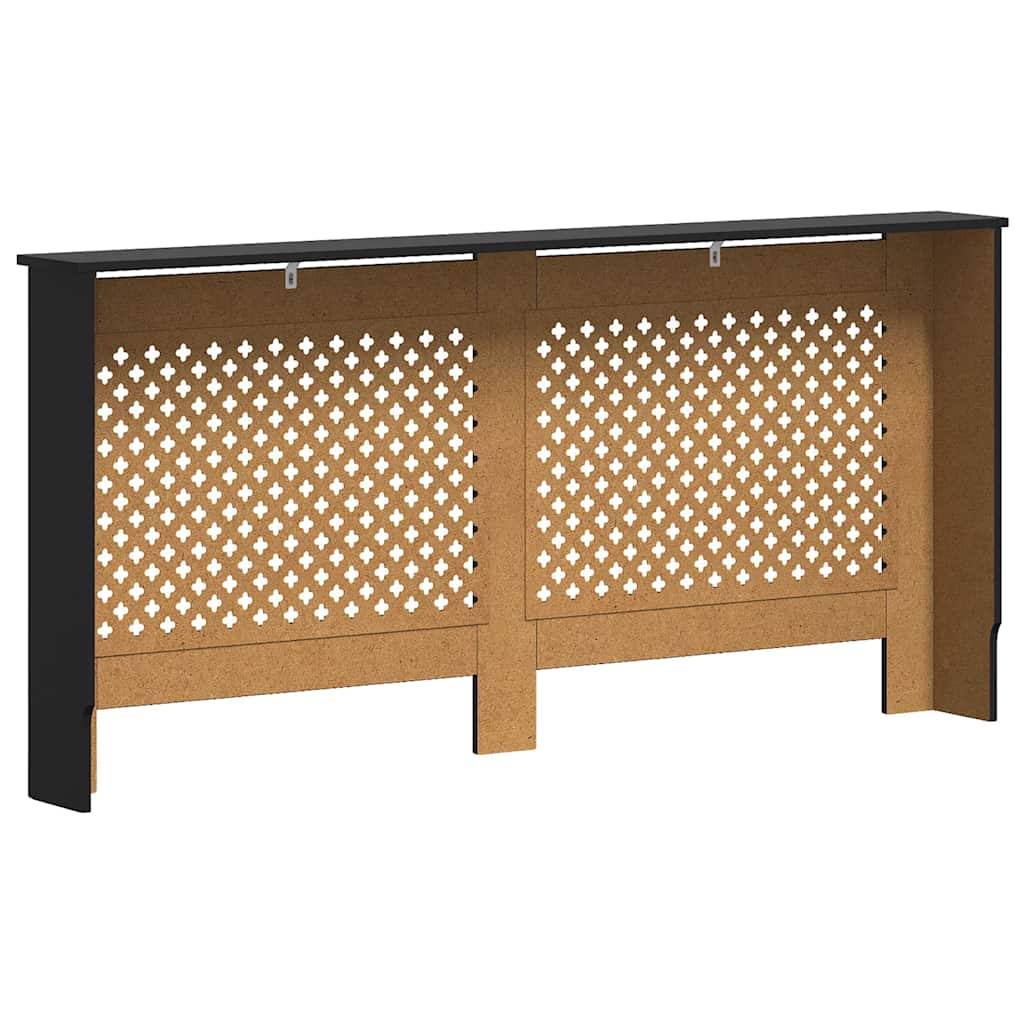 Copertura per Radiatore Nera 172x19x81,5 cm in MDF