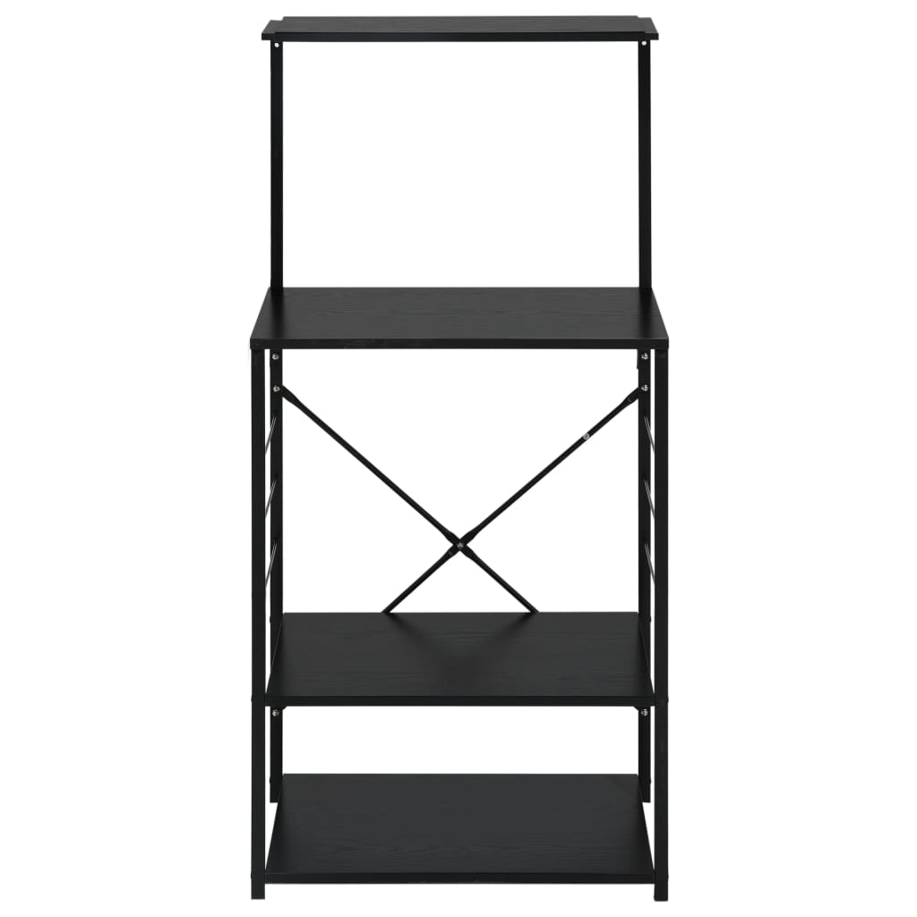 Mobile per Microonde Nero 60x39,6x123 cm Legno Multistrato
