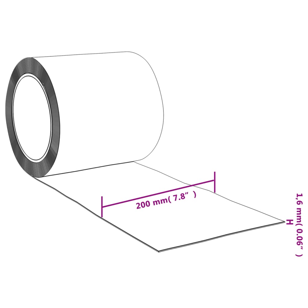 Rotolo per Tenda a Strisce in PVC 1,6mm x 200mm 25 m