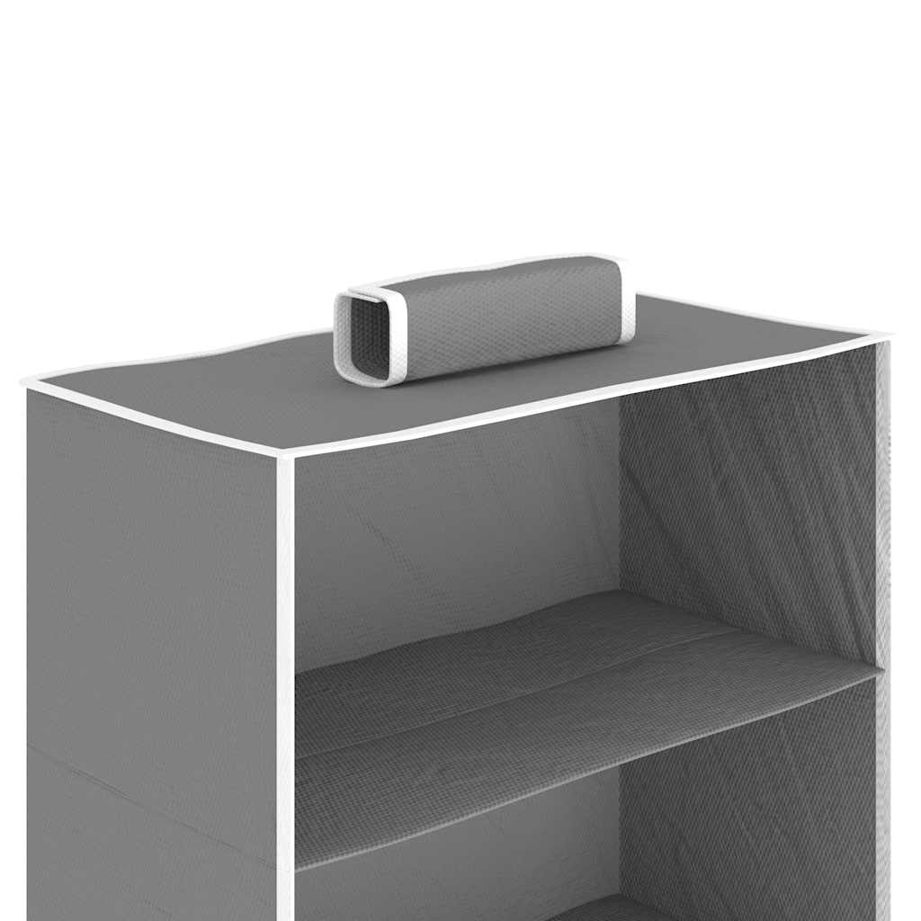 Organizer per Armadio da Appendere con 6 Ripiani 2 pz Tessuto