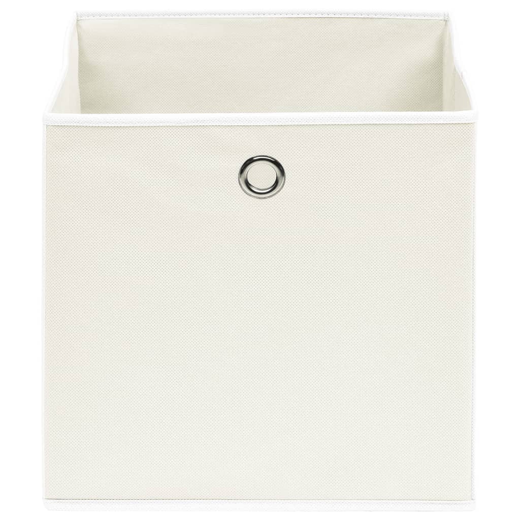 Scatole Portaoggetti 10pz Bianche 32x32x32 cm Tessuto