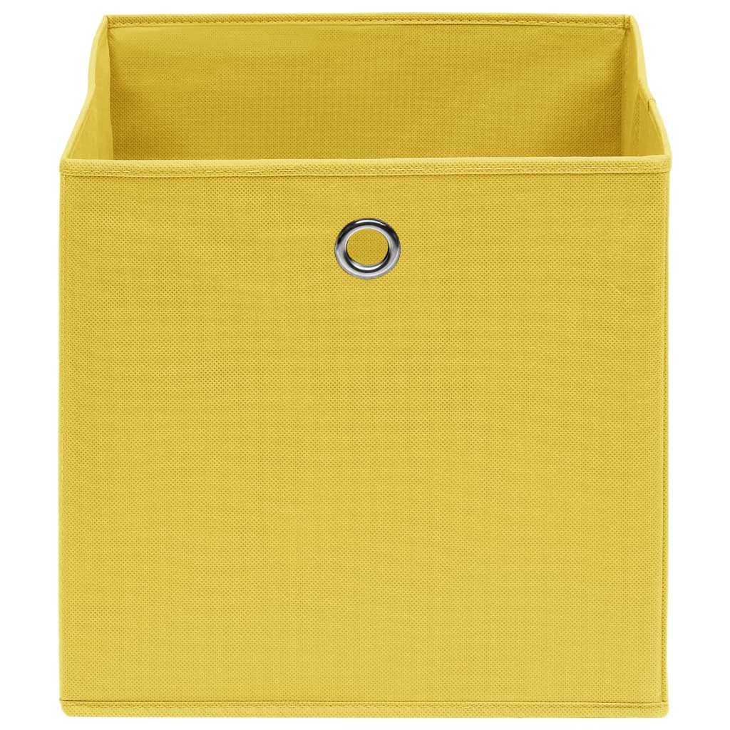 Scatole Portaoggetti 10pz Gialle 32x32x32 cm Tessuto