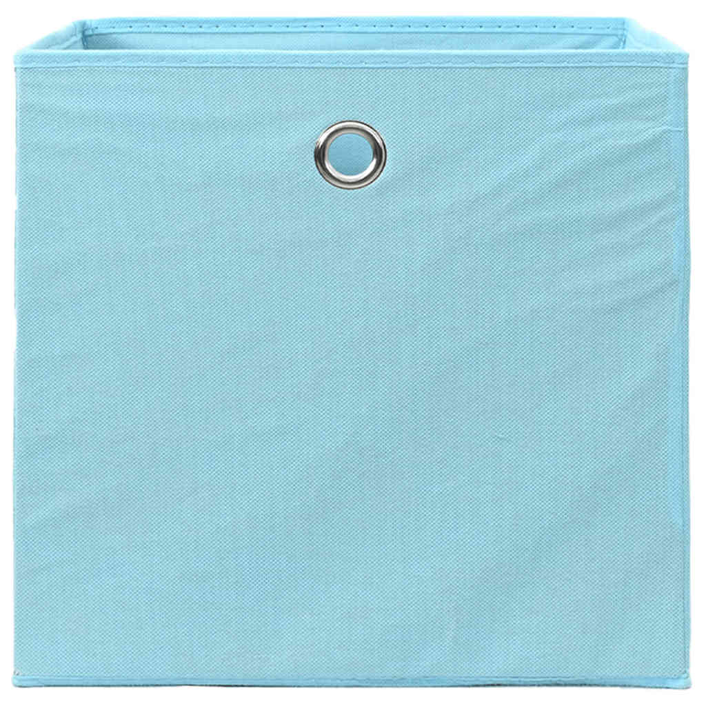Scatole Portaoggetti 4pz Azzurre 32x32x32 cm Tessuto