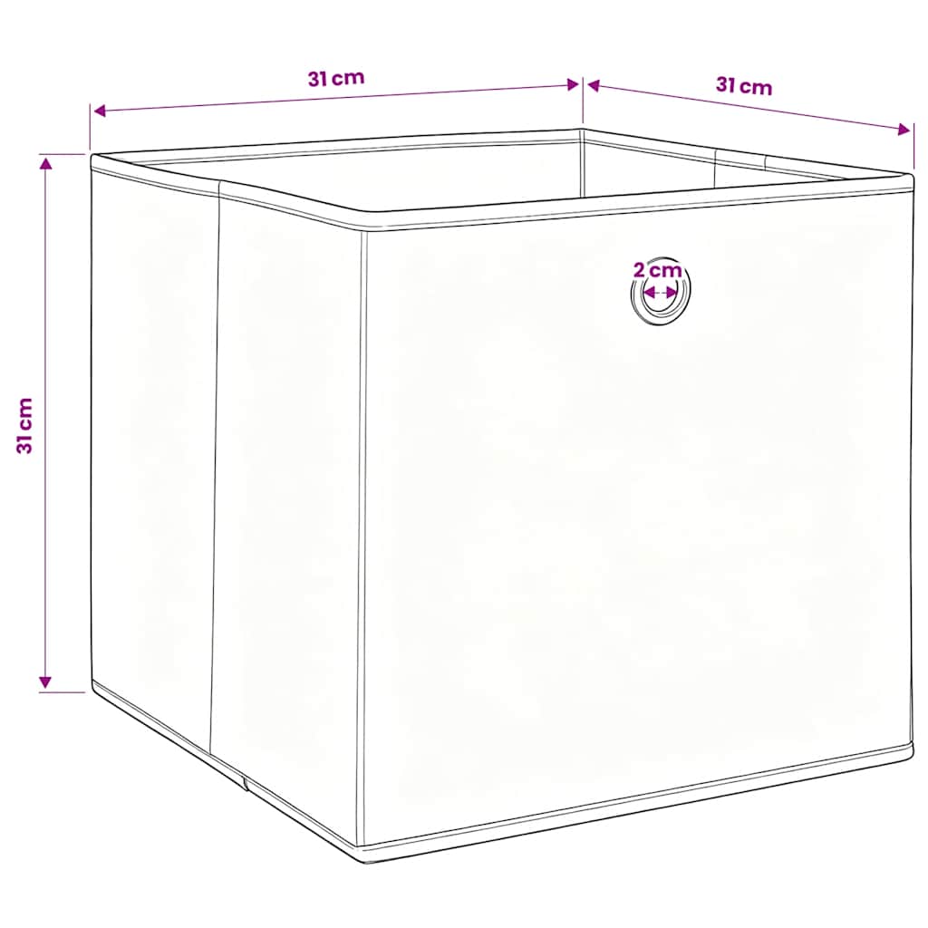 Scatole Portaoggetti 10pz Azzurre 32x32x32 cm Tessuto