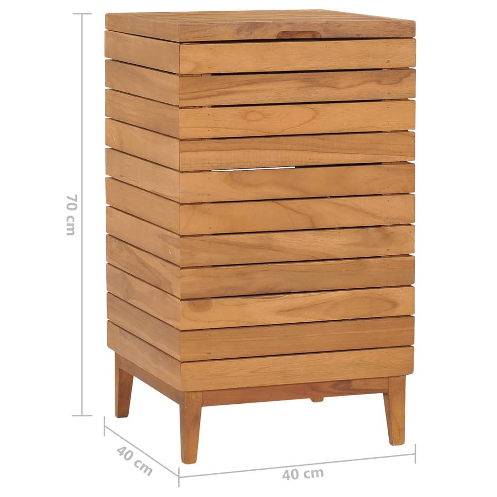 Cesto Portabiancheria 40x40x70 cm in Massello di Teak