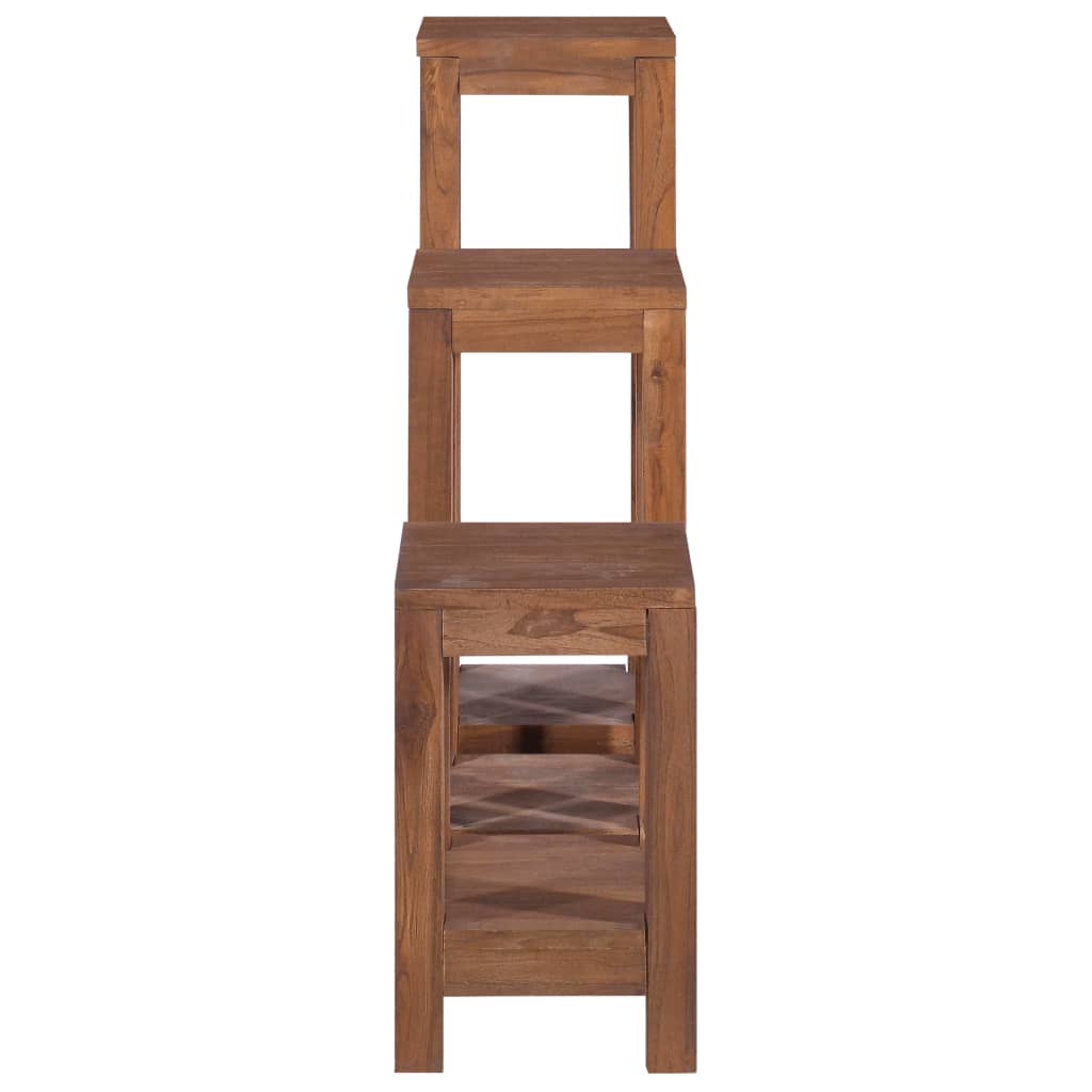 Piedistalli per Piante 3 pz in Legno Massello di Teak