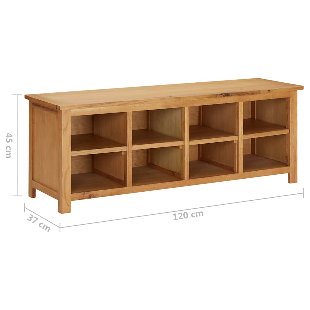 Scarpiera 120x37x45 cm in Legno Massello di Rovere