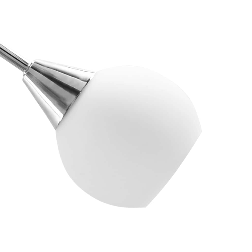 Lampadario con Paralumi in Ceramica 5 Lampadine E14  a Coppa