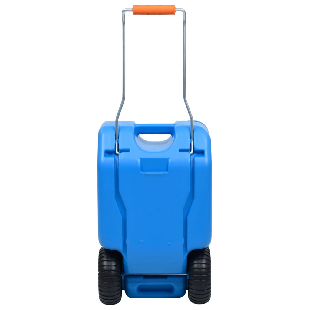 Serbatoio d'Acqua con Ruote per Campeggio 25 L Blu