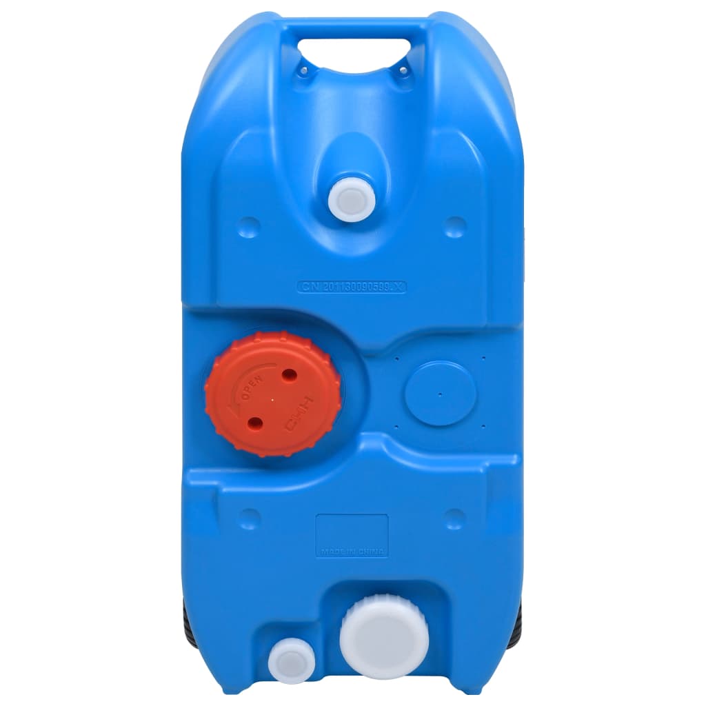 Serbatoio d'Acqua con Ruote per Campeggio 40 L Blu