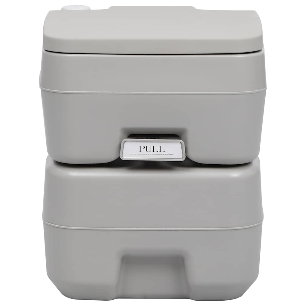 WC Portatile per Campeggio Grigio 20+10 L