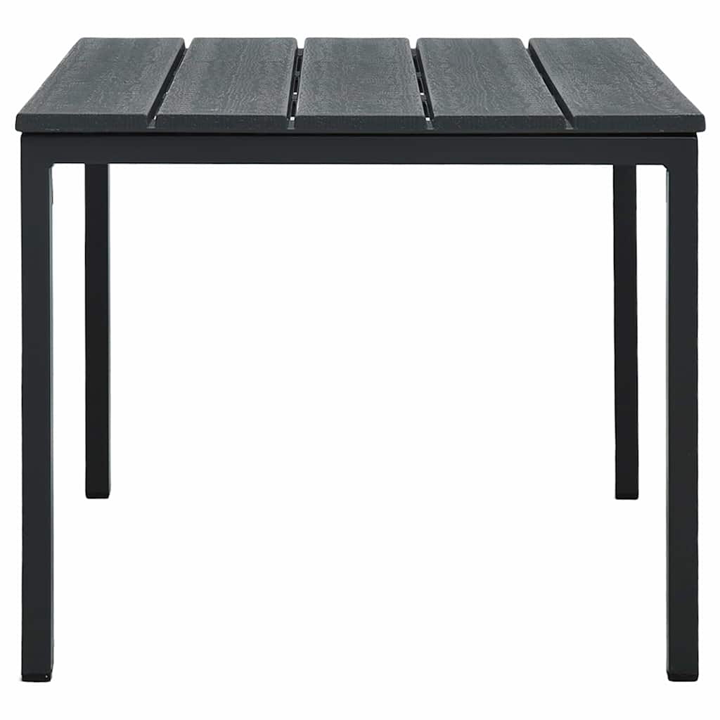 Set Divani Giardino 4 pz in HDPE Grigio Effetto Legno