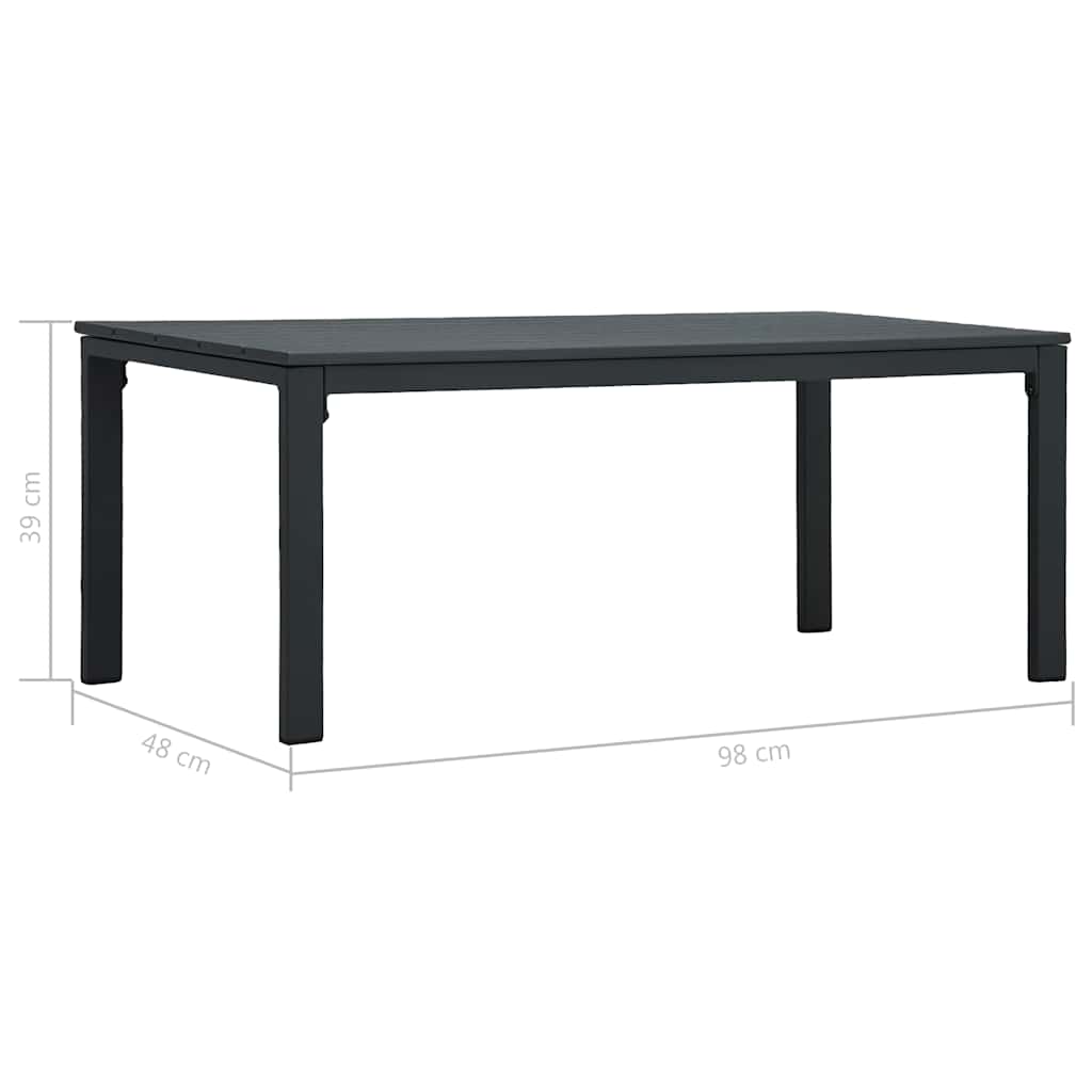 Set Divani Giardino 4 pz in HDPE Grigio Effetto Legno